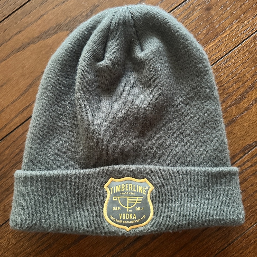 Timberline Vodka (PNW brand) Gray/Green Beanie with Logo